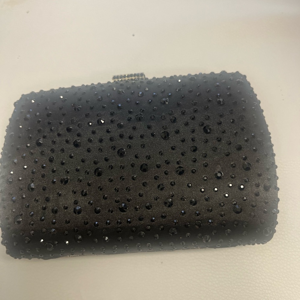 Camlla Elegant Black Beaded Clutch